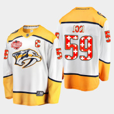 Roman Josi Nashville Predators 2022 NHL Global Series White #59 Jersey Switzerland Challenge