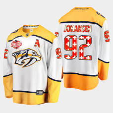 Ryan Johansen Nashville Predators 2022 NHL Global Series White #92 Jersey Switzerland Challenge