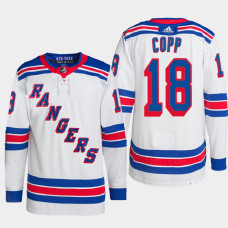 New York Rangers Andrew Copp White Primegreen Authentic Pro Away Jersey 2022