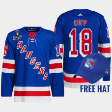 New York Rangers Andrew Copp Royal Authentic 2022 Metropolitan Division Champions Jersey