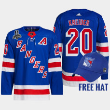 New York Rangers Chris Kreider Royal Authentic 2022 Metropolitan Division Champions Jersey