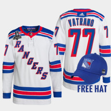 New York Rangers Frank Vatrano White Primegreen 2022 Metropolitan Division Champions Jersey