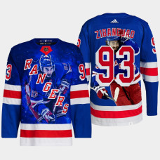 Mika Zibanejad New York Rangers 2022 Playoffs Impact Player Royal #93 Jersey Special