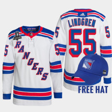 New York Rangers Ryan Lindgren White Primegreen 2022 Metropolitan Division Champions Jersey