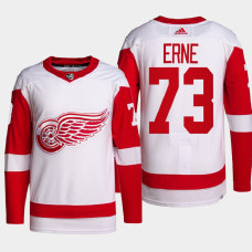 Adam Erne #73 Detroit Red Wings White Jersey 2022 Away Primegreen Authentic Pro