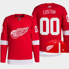 Detroit Red Wings 2022 NHL Draft First Round Pick Red Custom Jersey