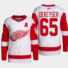 Danny DeKeyser #65 Detroit Red Wings White Jersey 2022 Away Primegreen Authentic Pro