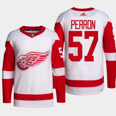 Detroit Red Wings David Perron White Away Primegreen Authentic Jersey 2022