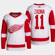 Filip Zadina #11 Detroit Red Wings White Jersey 2022 Away Primegreen Authentic Pro