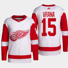 Jakub Vrana #15 Detroit Red Wings White Jersey 2022 Away Primegreen Authentic Pro