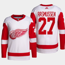 Michael Rasmussen #27 Detroit Red Wings White Jersey 2022 Away Primegreen Authentic Pro