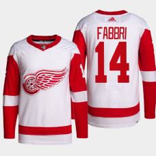 Robby Fabbri #14 Detroit Red Wings White Jersey 2022 Away Primegreen Authentic Pro