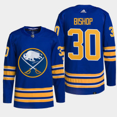 Buffalo Sabres Ben Bishop Royal Home Authentic Primegreen Jersey 2022