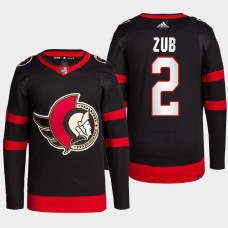 Artyom Zub #2 Ottawa Senators Black Jersey 2022 Home Primegreen Authentic Pro