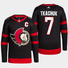 Brady Tkachuk #7 Ottawa Senators Black Jersey 2022 Home Primegreen Authentic Pro