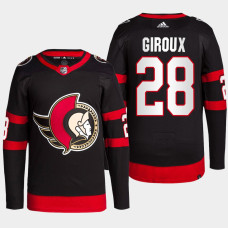 Claude Giroux #28 Ottawa Senators Black Jersey 2022 Primegreen Authentic Home