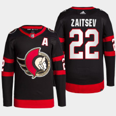 Nikita Zaitsev #22 Ottawa Senators Black Jersey 2022 Home Primegreen Authentic Pro