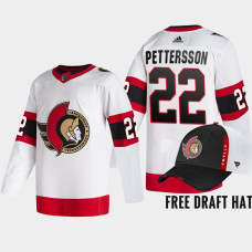 Oskar Pettersson Ottawa Senators 2022 NHL Draft White Jersey Authentic Away