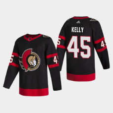 Ottawa Senators Parker Kelly #45 2021 Home Authentic Black Jersey