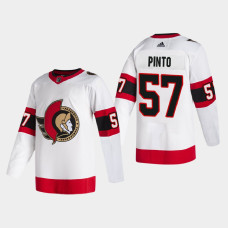 Ottawa Senators Shane Pinto #57 2021 Away Authentic White Jersey