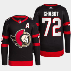 Thomas Chabot #72 Ottawa Senators Black Jersey 2022 Home Primegreen Authentic Pro