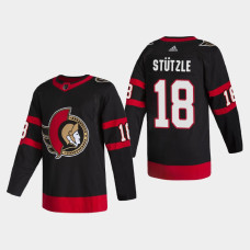 Ottawa Senators Tim Stutzle #18 2021 Home Authentic Black Jersey