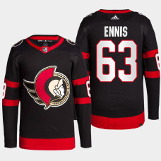 Tyler Ennis #63 Ottawa Senators Black Jersey 2022 Home Primegreen Authentic Pro