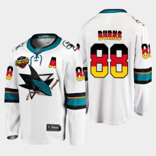 Brent Burns San Jose Sharks 2022 NHL Global Series White #88 Jersey Germany Challenge