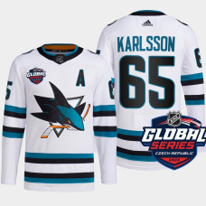 San Jose Sharks Erik Karlsson White Primegreen 2022 Global Series Jersey