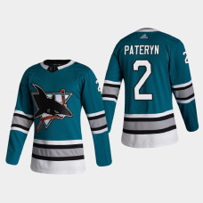 San Jose Sharks Greg Pateryn #2 2021 Throwback Authentic 30th Anniversary Blue Jersey