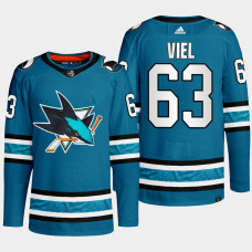 San Jose Sharks Jeffrey Viel Teal Primegreen Authentic Home Jersey 2022-23