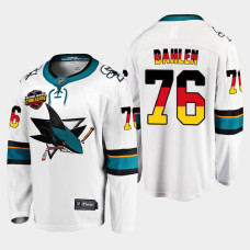 Jonathan Dahlen San Jose Sharks 2022 NHL Global Series White #76 Jersey Germany Challenge