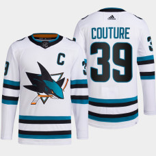 Logan Couture #39 San Jose Sharks White Jersey 2022-23 Away Primegreen Authentic