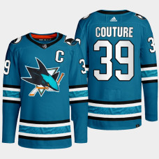 San Jose Sharks Logan Couture Teal Primegreen Authentic Home Jersey 2022-23