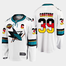 Logan Couture San Jose Sharks 2022 NHL Global Series White #39 Jersey Germany Challenge