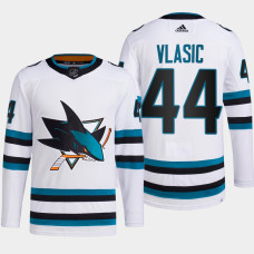 Marc-Edouard Vlasic #44 San Jose Sharks White Jersey 2022-23 Away Primegreen Authentic