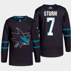 San Jose Sharks Nico Sturm Black Alternate Primegreen Authentic Jersey 2022