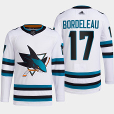 Thomas Bordeleau #17 San Jose Sharks White Jersey 2022-23 Away Primegreen Authentic