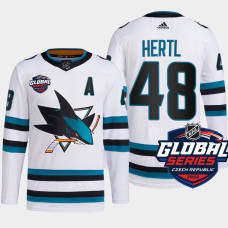 San Jose Sharks Tomas Hertl White Primegreen 2022 Global Series Jersey