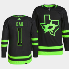 2022 Fathers Day Gift Dallas Stars Black Greatest Dad Jersey Primegreen