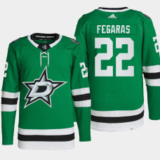 George Fegaras Dallas Stars 2022 NHL Draft Green Jersey Authentic Primegreen Home