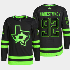 Dallas Stars Vladislav Namestnikov Black Primegreen Authentic Pro Alternate Jersey 2022