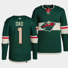 2022 Fathers Day Gift Minnesota Wild Green Greatest Dad Jersey Primegreen