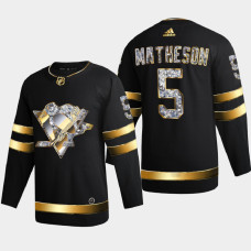 Mike Matheson Pittsburgh Penguins 2022 Stanley Cup Playoffs Black Diamond Edition Jersey Authentic