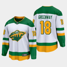 Men's Minnesota Wild Jordan Greenway #18 Special Edition 2021 White Jersey