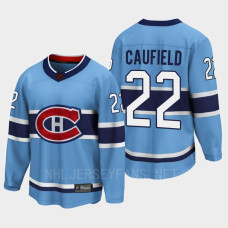 Cole Caufield Montreal Canadiens 2022 Special Edition 2.0 Breakaway Player Retro Blue Jersey