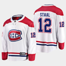 Men's Montreal Canadiens Eric Staal #12 Away 2021 Breakaway White Jersey