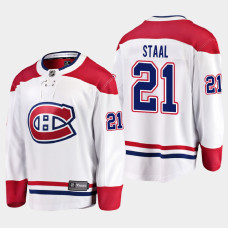 Men's Montreal Canadiens Eric Staal #21 Away 2021 White Jersey