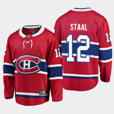 Men's Montreal Canadiens Eric Staal #12 Home 2021 Breakaway Red Jersey