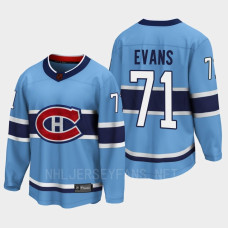 Jake Evans Montreal Canadiens 2022 Special Edition 2.0 Breakaway Player Retro Blue Jersey